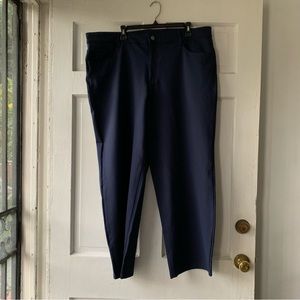 Terra & Sky Navy Blue Relaxed Fit Straight Leg Slacks
